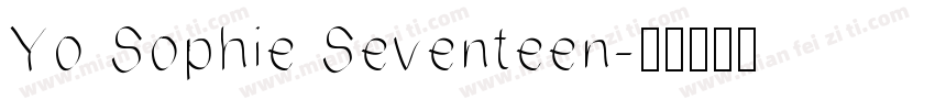 Yo Sophie Seventeen字体转换